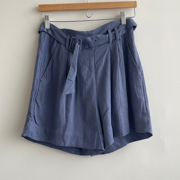 Paper bag tie in front shorts - Picture 3 of 4